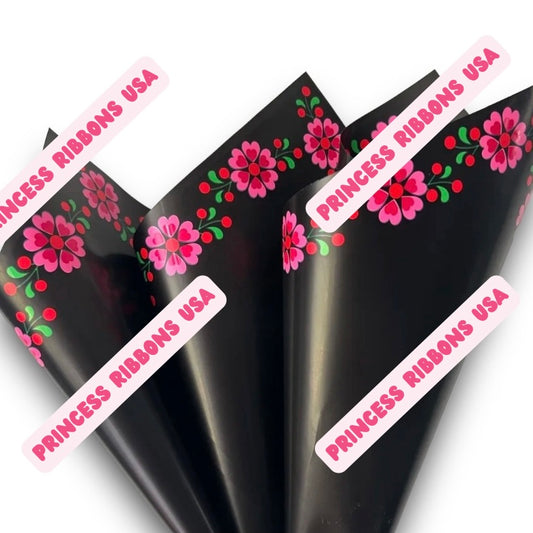 Pink Floral Wrapping Paper