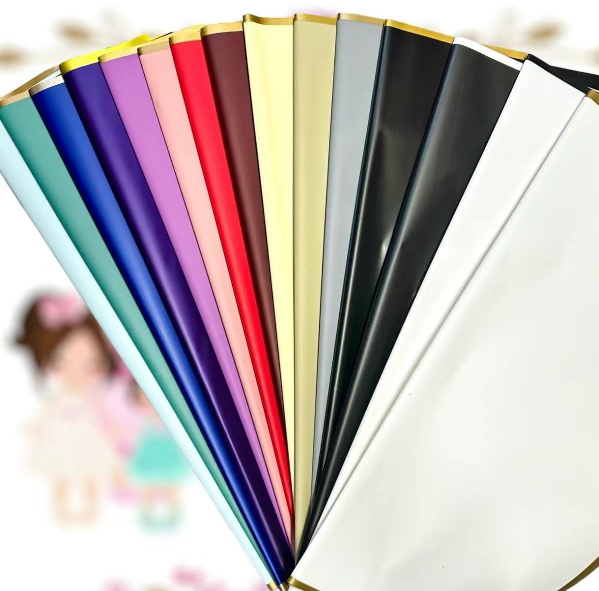 *SALE* Korean Wrapping Paper with Gold Line