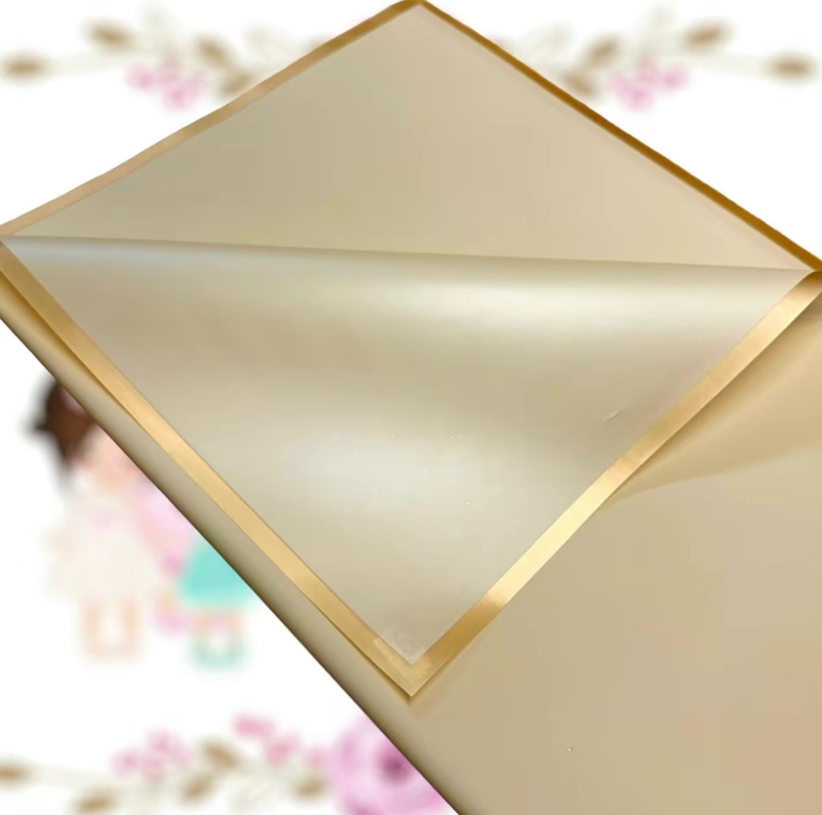 *SALE* Korean Wrapping Paper with Gold Line