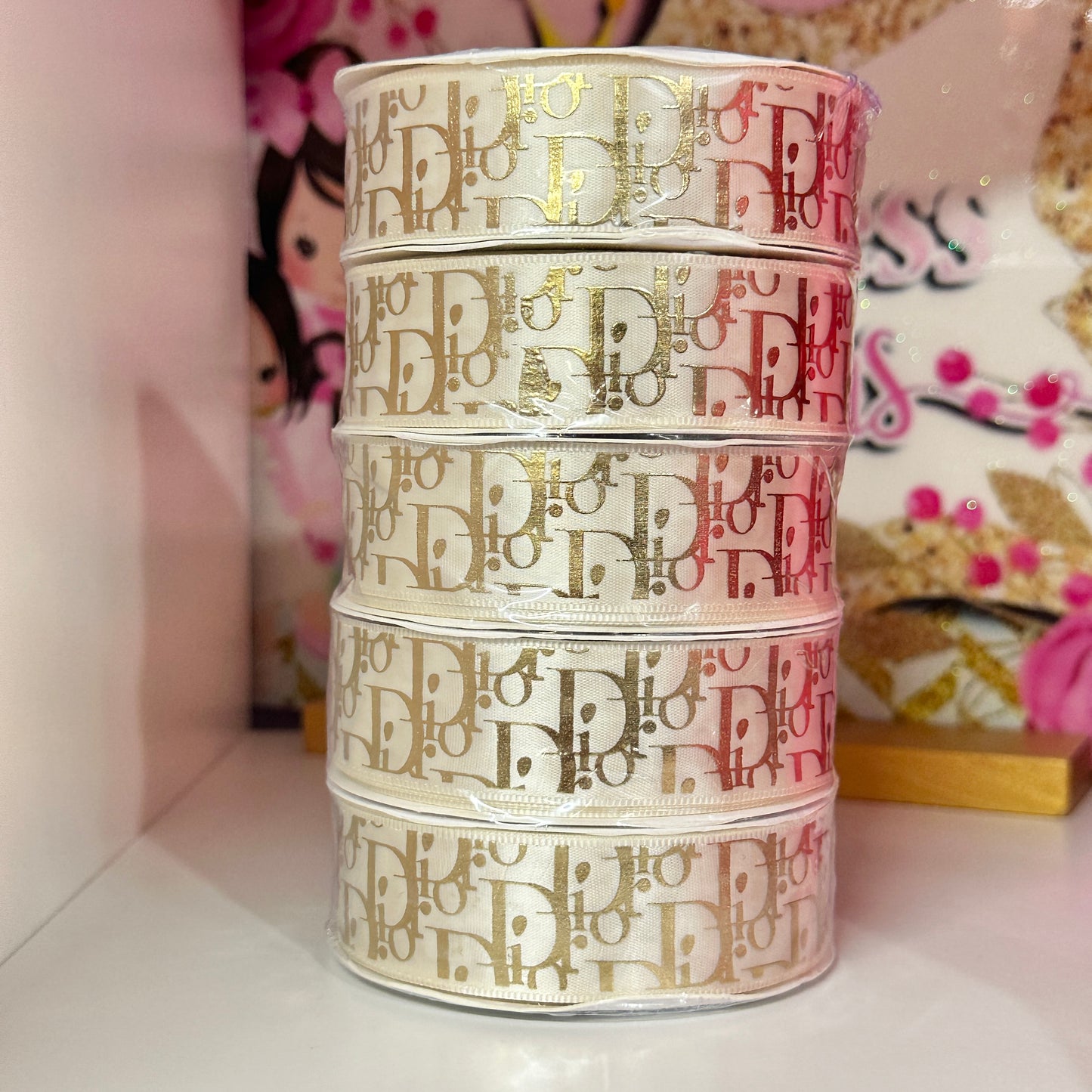 Di*r Luxury Ribbon 7/8 Satin Ribbon