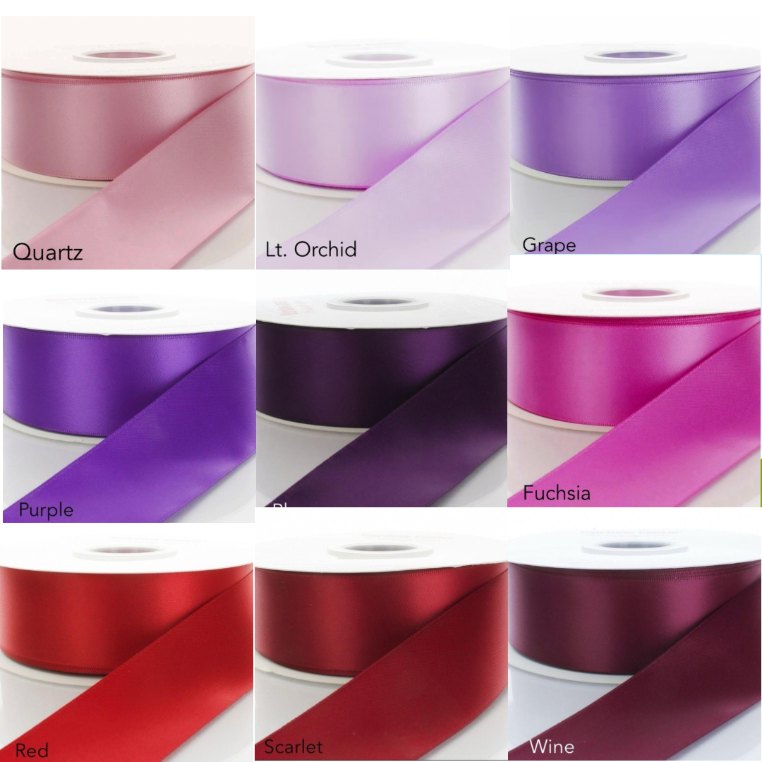 *SALE* Satin Ribbon 1.5” 50 yards per roll Single Face